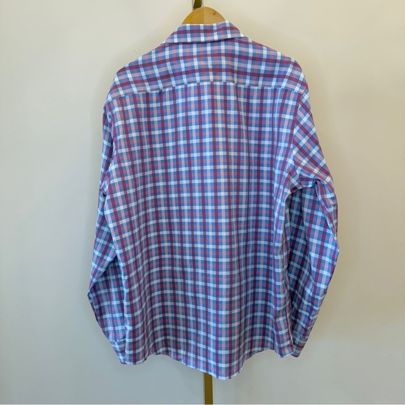 Men's Egara XL Multicolor Plaid Non-Iron Long Sleeve Button-Down Dress Shirt - Picture 8 of 11